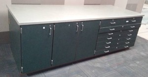 lot 106 image: Workbench with Storage. Laminate