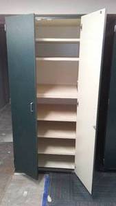 lot 112 image: 2 Door Storage Cabinets. 36 in.