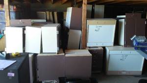 lot 249 image: HUGE Quantity of Upper and Lower Cabinets.