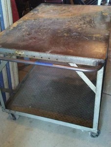 lot 253 image: Large Industrial Cart. 38 in. Steel