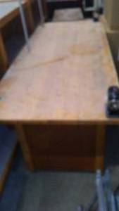 lot 504 image: Butcher Block Work Bench on Caster.