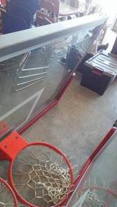 lot 548 image: (2) Steel Framed Basketball Backboards and Hoops.