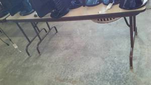 lot 554 image: (2) 5 Ft. Folding Tables.