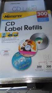 lot 576 image: Memorex 4 Packs of 300 Label Refills.