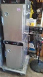 lot 315 image: (2) Crest-cor Portable Food Warmers on Roller Cart  Not Working