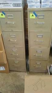 lot 330 image: (2) 4 Drawer File Cabinets.