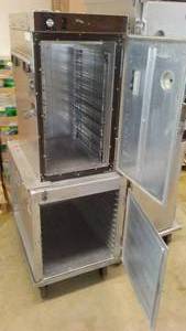 lot 339 image: Combo Cold and Warmer Portable Food Storage on Rolling Cart.