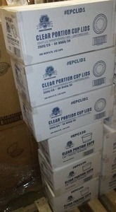 lot 398 image: 1 oz. Portion Cups with Lids. (3 Cases Each)