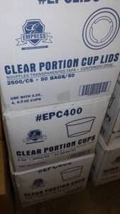 lot 416 image: 4 oz. Portion Cups with Lids. (2 Cases each)