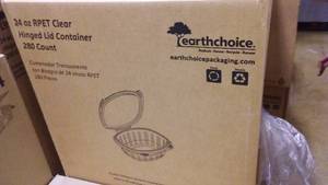 lot 430 image: 24 oz. EarthChoice Hinged Containers. (2 Cases)