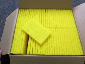 case of 3x5 inch yellow cleaning pa...