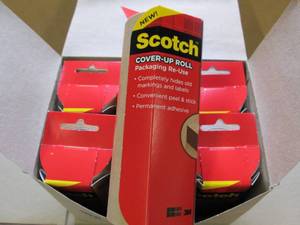 case of 6 packages of 3m scotch cov...
