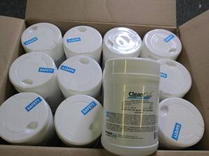 case of 10 1 lb 9 oz cleancide wipe...