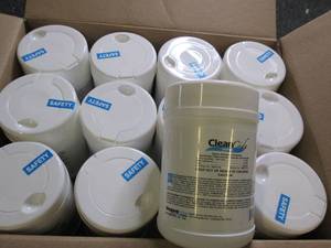 case of 10 1 lb 9 oz cleancide wipe...