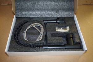 lot 24 image: Matte Black Single Handle Spring Pull Down Kitchen Faucet