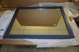 lot 35 image: Matte Black Framed Mirror