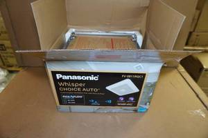 lot 52 image: Panasonic Whisper Choice Auto Ventilation Fan with Pick-A-Flow