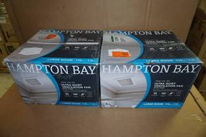 lot 138 image: Hampton Bay Ultra Quiet Ventilation Fans -White