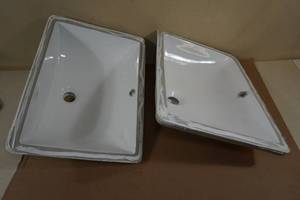 lot 199 image: 2 Undermount Porcelain Sinks