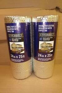 lot 128 image: Everbilt Double Reflective Insulation with Staple Tab - 2 Rolls