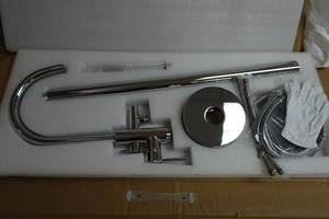 lot 67 image: Freestanding Tub Filler Faucet -Chrome Finish