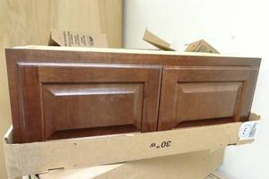 lot 73 image: Kitchen Wall Bridge Cabinet - 30 Wide