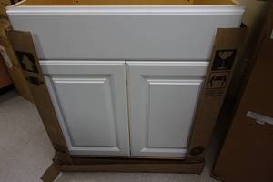 lot 75 image: Hampton Bay 30 Sink Base Cabinet -White