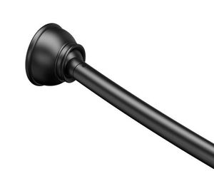 lot 28 image: Gatco Glam Curved Shower Rod -Matte Black