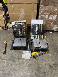 QEP 700XT 34 HP Wet Tile Saw with 7 in. Blade and Table Extension, Lot of 2 - Review all pictures