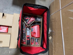 Milwaukee M12 12V Lithium-Ion Cordless Combo Kit (5-Tool) with Two 1.5 Ah Batteries, Charger and Tool Bag