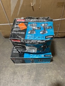 Makita 18V LXT Sub-Compact Lithium-Ion Brushless Cordless 2-piece Combo Kit (Driver-DrillImpact Driver) 1.5Ah & Makita 18V LXT Sub-Compact Lithium-Ion Brushless Cordless Impact Driver Kit (1.5Ah)