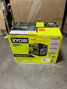 RYOBI 2,300-Watt Recoil Start Bluetooth Super Quiet Gasoline Powered Digital Inverter Generator with CO Shutdown Sensor