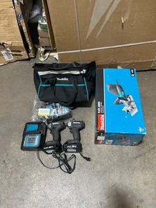 Mix Lot of Makita Plate Joiner and Drill Set With 2 Batteries and Charger
