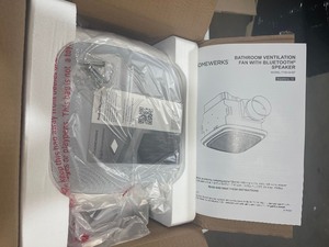 HOMEWERKS 70 CFM Bathroom Exhaust Fan with Bluetooth Speaker Open box customer return see pictures