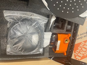 Toject Vision 5-Spray Patterns with 1.8 GPM 9.8 in. Wall Mount Dual Shower Heads with Handheld Shower in Matte Black Open Box Customer Return see pictures
