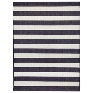 lot 54 image: Hampton Bay Nautical Stripes Navy 8 ft. x 10 ft. IndoorOutdoor Area Rug
