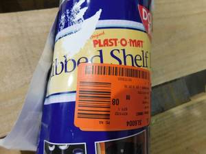 lot 49 image: Plast-O-Mat 24 in. x 20 ft. Clear Ribbed Shelf Liner