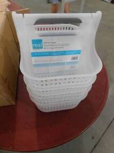 lot 44 image: (4) Real Solutions Clear Tote With Soft Grip Handle