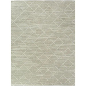 lot 91 image: Hampton Bay Trellis Tan 5 ft. x 7 ft. IndoorOutdoor Area Rug