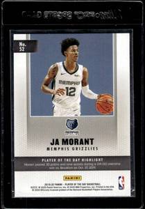 lot 2 image: 2019 Panini JA Morant Rookie #52