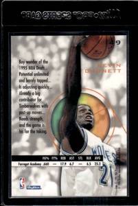 lot 7 image: 1995 Skybox Exl Kevin Garnett Rookie #49