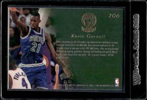 lot 9 image: 1995 Flair Kevin Garnett Rookie #206
