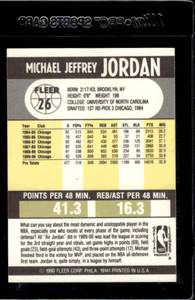 lot 14 image: 1990 Fleer Michael Jordan #26