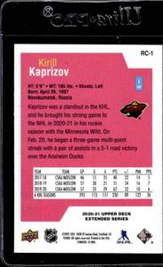 lot 56 image: 2020 Upper Deck Special Edition Kirill Kaprizov Rookie #RC-1