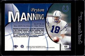 lot 58 image: 1998 Fleer Brilliants Peyton Manning Rookie #120