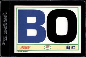 lot 59 image: 1990 Score Bo Jackson Black & White Card #697