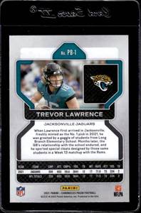 lot 75 image: 2021 Prizm Trevor Lawrence Rookie #PB-1