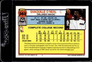 lot 78 image: 1992 Topps Shaquille ONeal Rookie #362