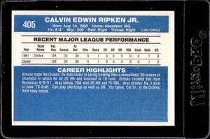 lot 98 image: 1982 Donruss Cal Ripken Jr. Rookie #405