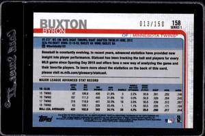 lot 100 image: 2019 Topps Byron Buxton #158 Serial #13150